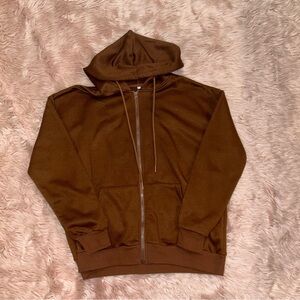 Brown zip up